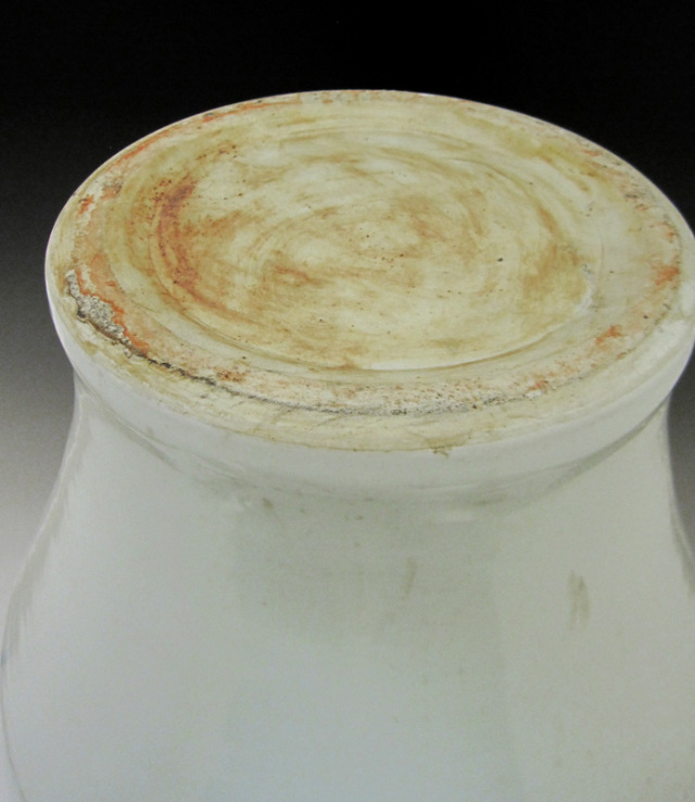 李朝 青花葡萄文白磁大壺 高さ約52cm 韓国 朝鮮 陶磁器 希少