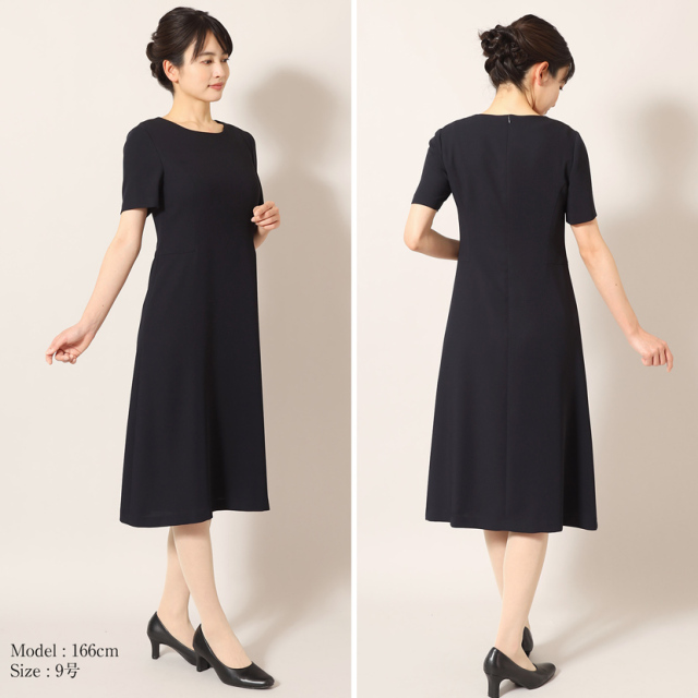 日本製お受験スーツ 4つ釦ラウンドカラー 濃紺アンサンブル 洗える