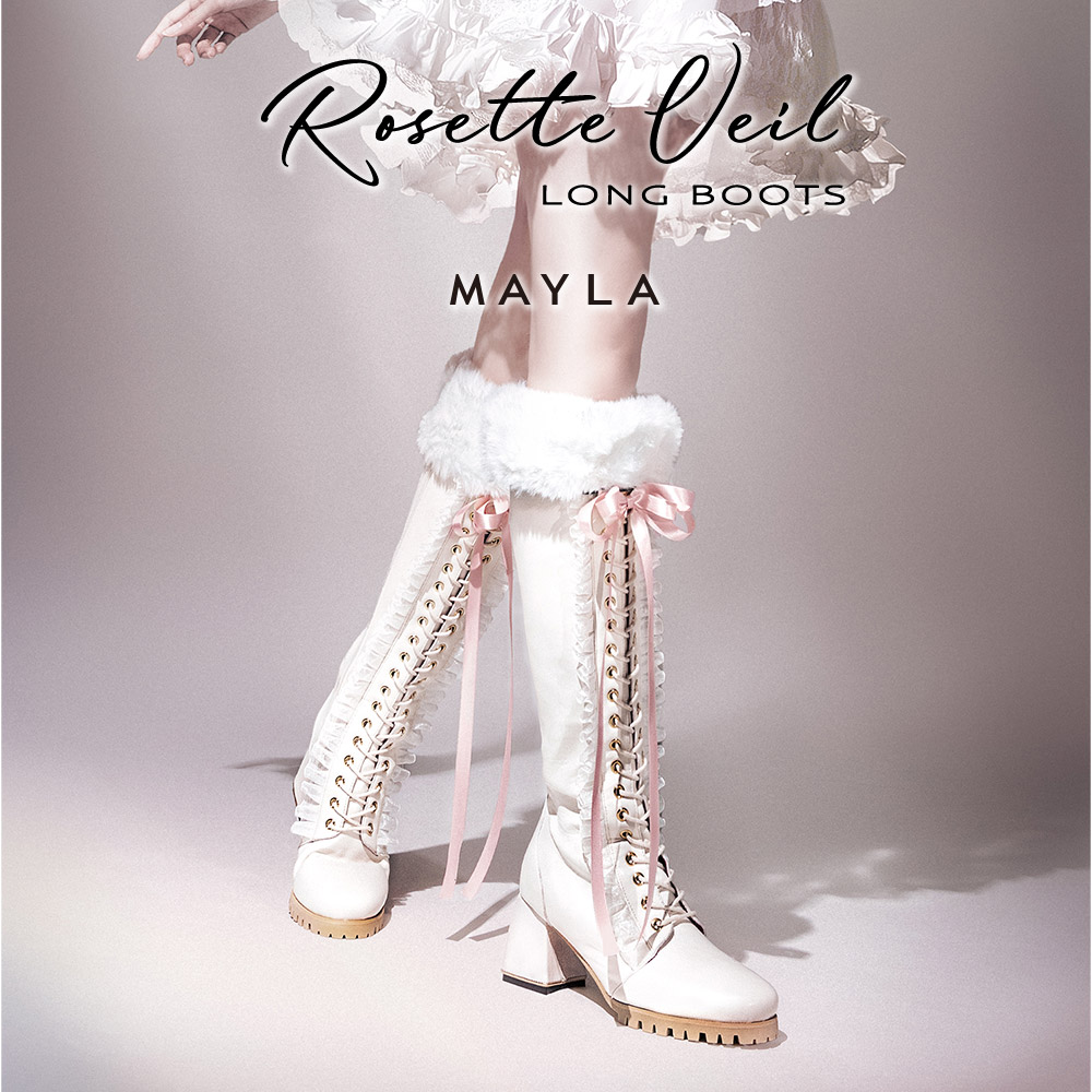 ロゼット・ヴェール ロングブーツ- MAYLA