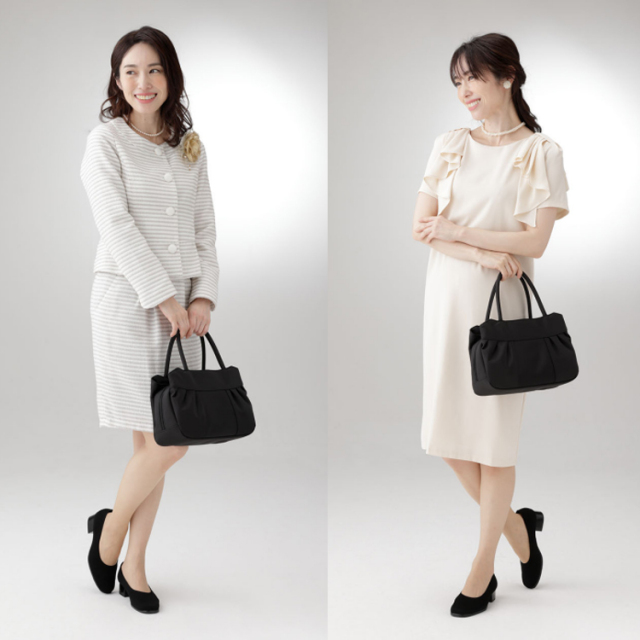 冠婚葬祭セット]フォーマルパンプス＋フォーマルバッグ2点のお得セット