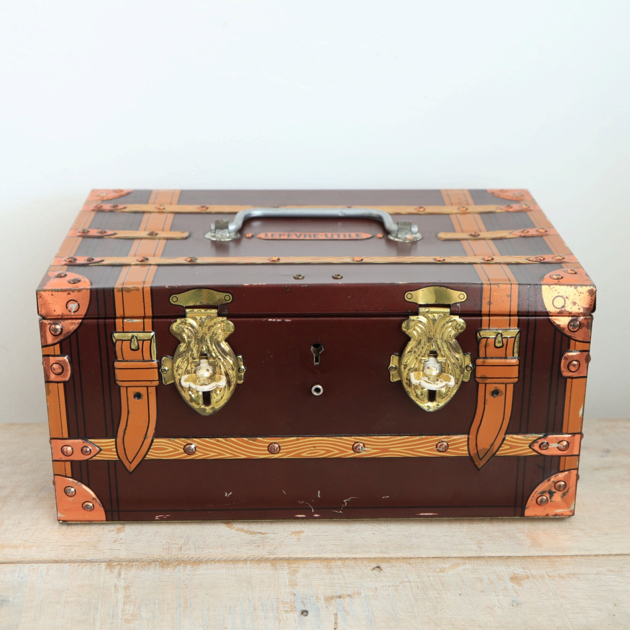 LU ビスケット ビンテージ トランク 缶 LEFEVRE-UTILE