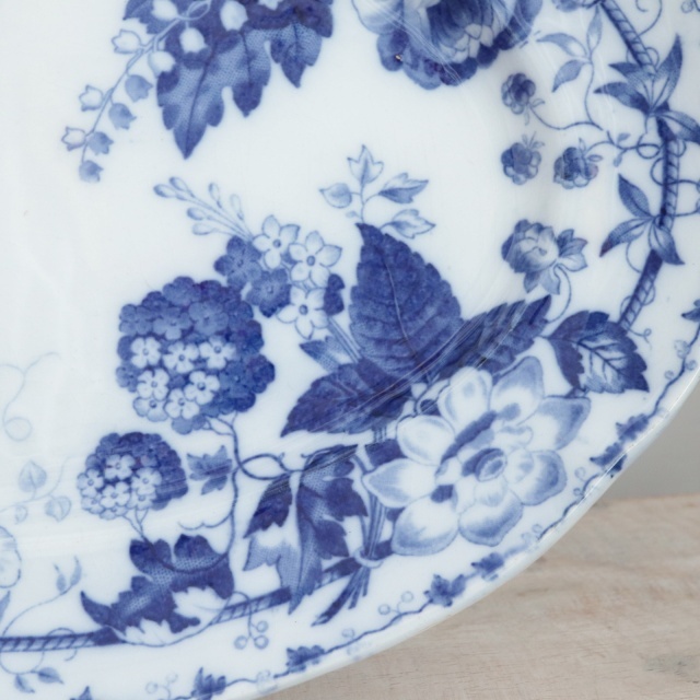 アンティークプレート オーバル皿 スズラン FLORA MUGUET フランス