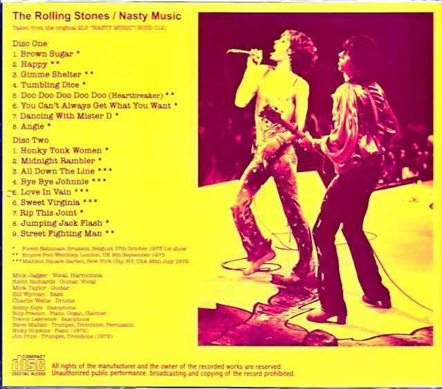 Rolling Stones ローリング・ストーンズ/ナスティ・ミュージック NASTY