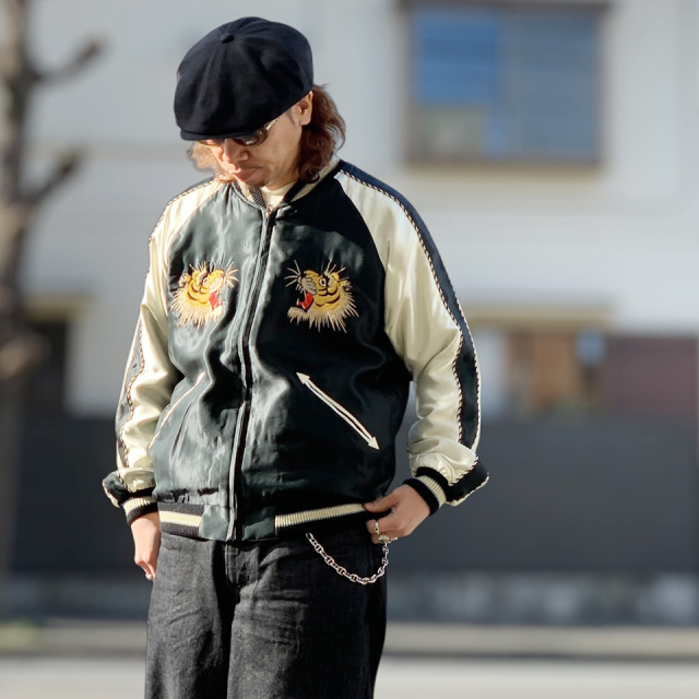 テーラー東洋 / Mid 1950s Style Acetate Souvenir Jacket “ROARING