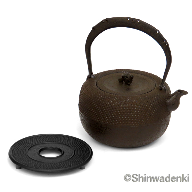 南部鉄器 鉄瓶 18型小槌アラレ 11005 Shinwadenki