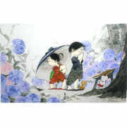 中島潔「風もよう」木版画 直筆サイン入り｜絵画販売