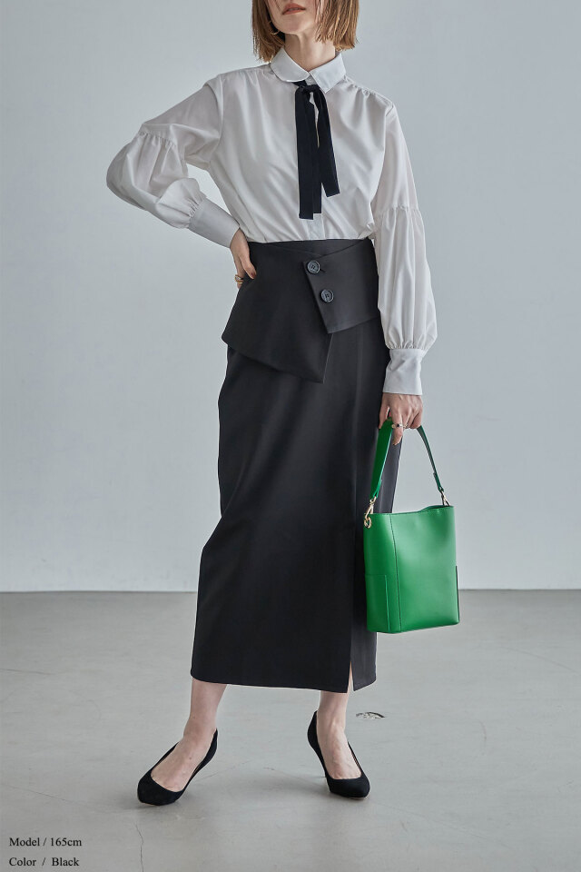Takakoさん着用】ラップベルト付きタイトスカート