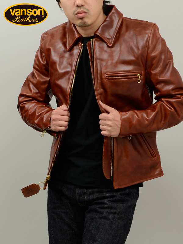 バンソン VANSON レザージャケット メンズ レディース シングル