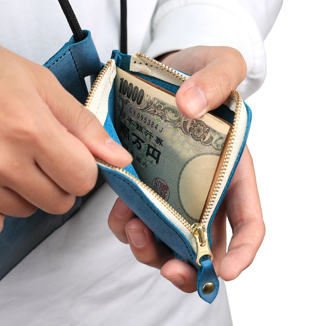 フリップポシェット』(全3色)ロロマ/L字ミニ財布が合体した「めくる