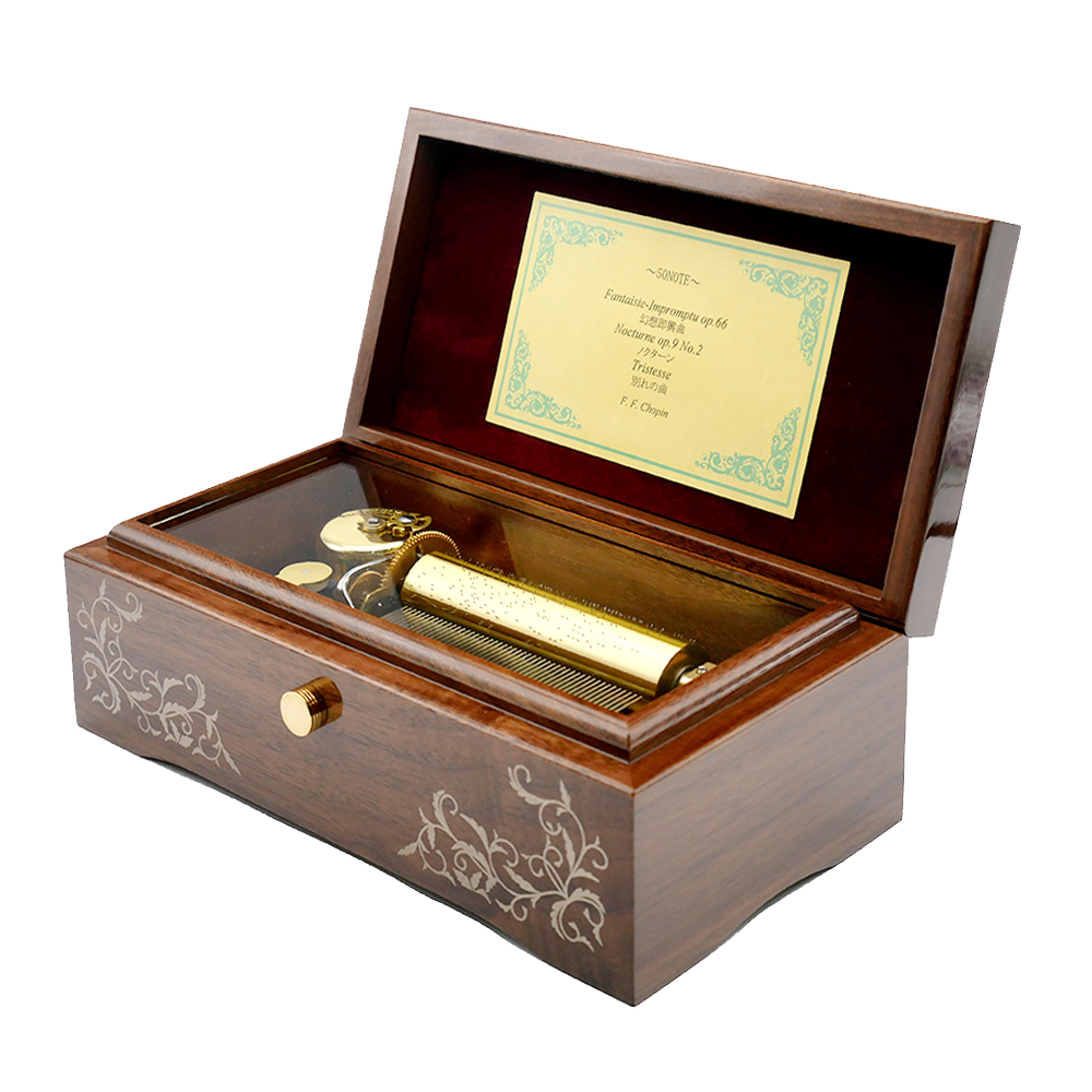 ニデック オルゴール 50弁 オルフェウス ウォールナット鏡面仕上