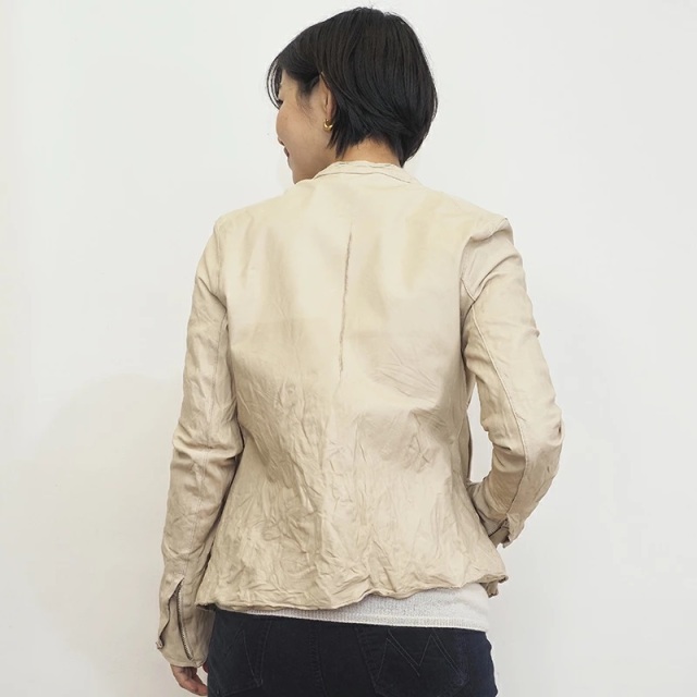 sisii シシ シングルライダースウォッシャブルレザージャケット 907JL