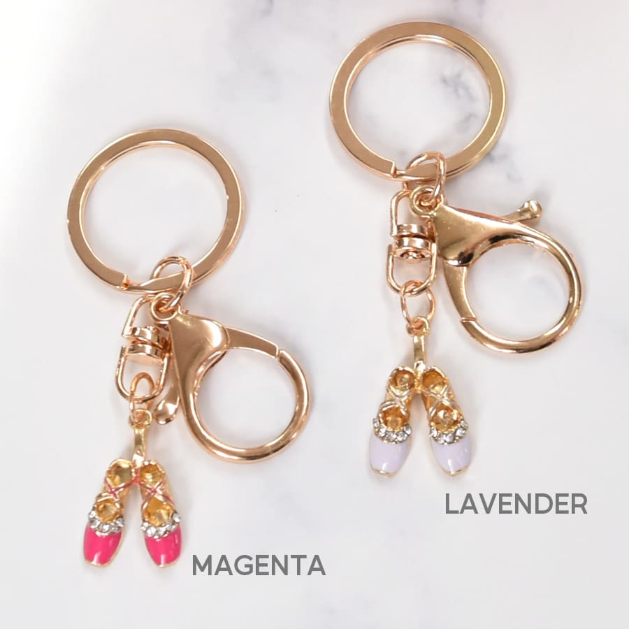 グッズ・雑貨＞バレエシューズクリスタルチャーム＆キーチェーン