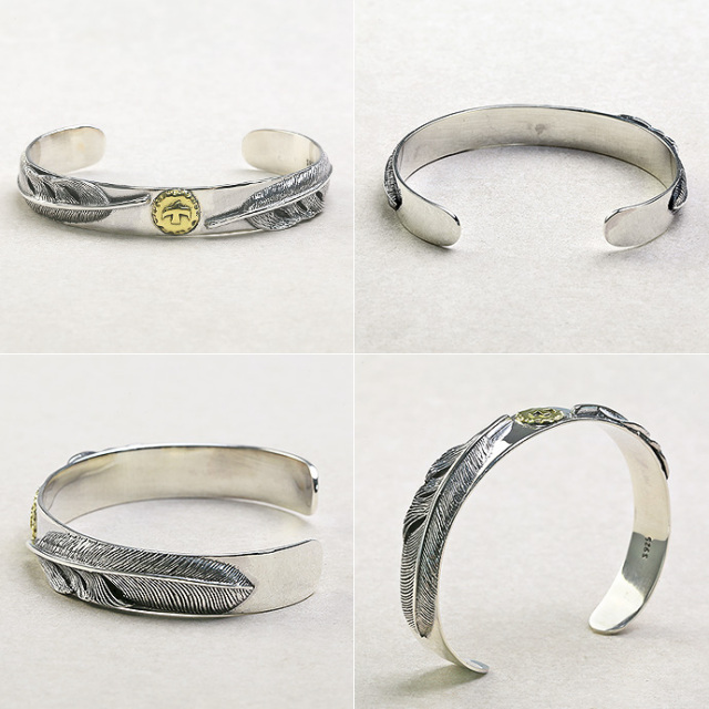 イーグルメタル ダブル フェザー バングル シルバー アクセサリー