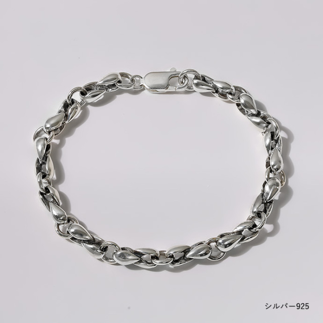 ティアーリンク ブレスレット シンプル シルバー ステンレス