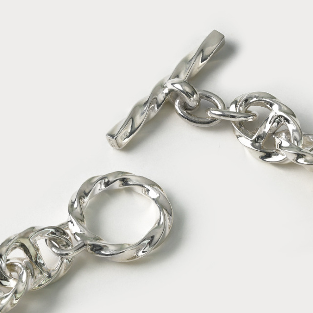 ツイスト アンカーチェーン マンテル ブレスレット シルバー
