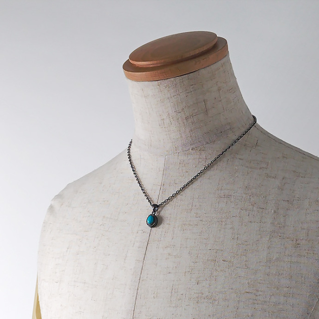 センター ターコイズ ブラックカラー ペンダント ≪トップのみ