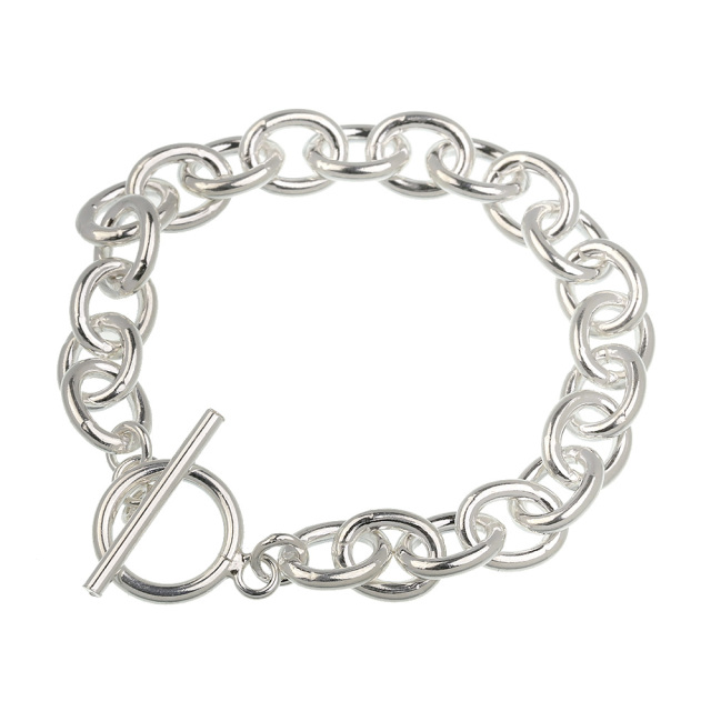 8.5mm Tバーチェーンブレスレット シルバー925 アクセサリー