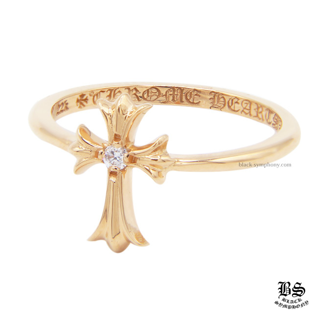 クロムハーツバブルガムリングCHクロス22Kゴールドwithダイヤモンド