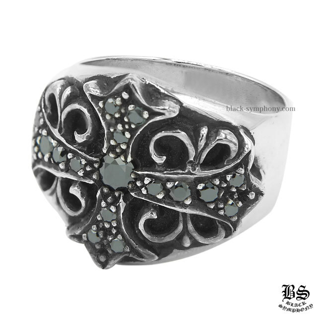 クロムハーツキーパーリングwithパヴェブラックダイヤモンド|クロム