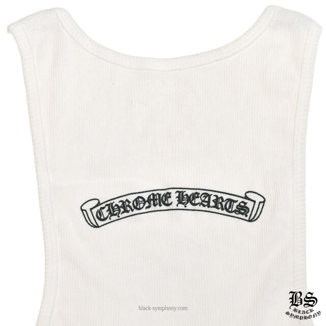 chromehearts】クロムハーツタンクトップ ネックロゴ＆スクロール