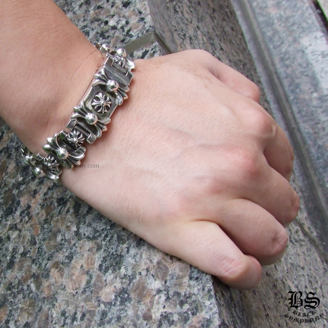 クロムハーツHリンクブレスレット|クロムハーツ通販専門店ブラック