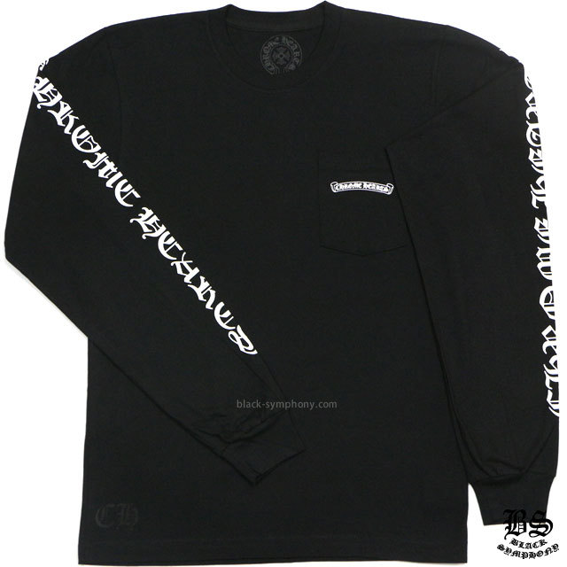 クロムハーツロングTシャツスクロールラベルブラック|クロムハーツ通販