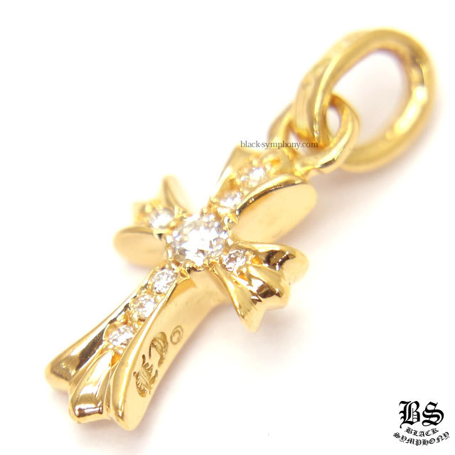 クロムハーツCHクロスベビーファットチャーム22Kwithパヴェ