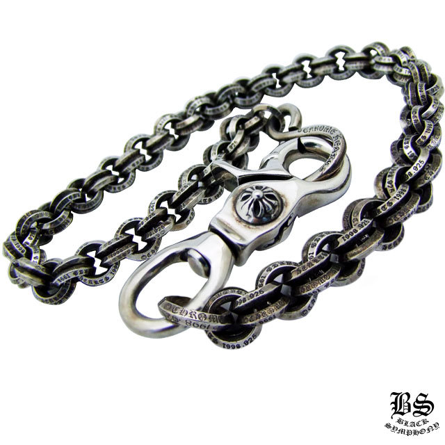 クロムハーツダブルBリングウォレットチェーンショート1クリップ