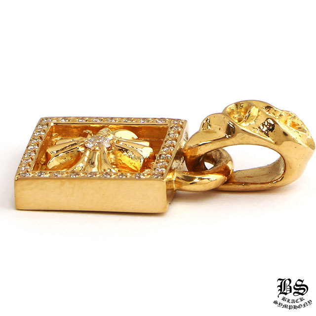 クロムハーツフレームドCHプラスチャームwithパヴェダイヤモンド22K