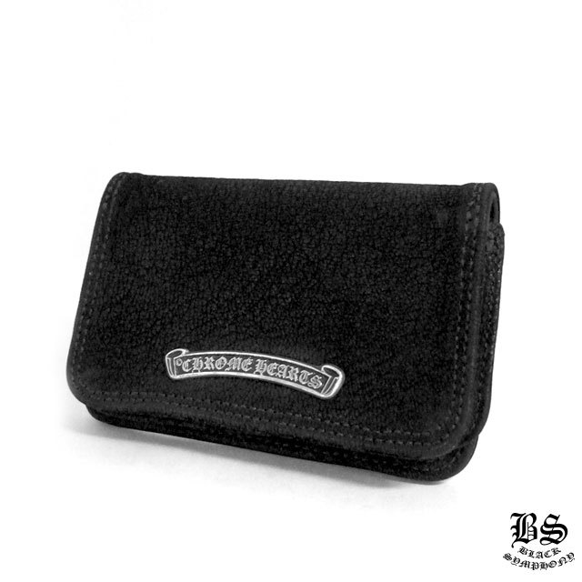 クロムハーツレザーカードケース#2ブラックデストロイレザー|クロム