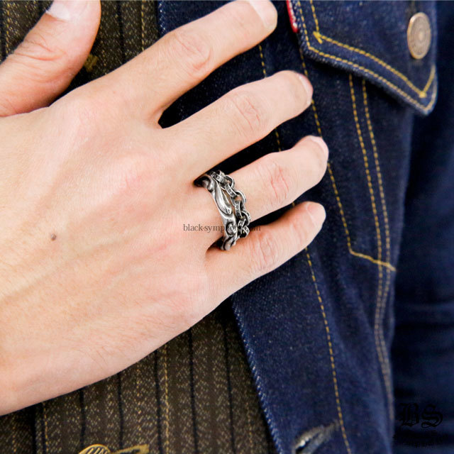 クロムハーツペーパーチェーンリング|クロムハーツ通販専門店ブラック