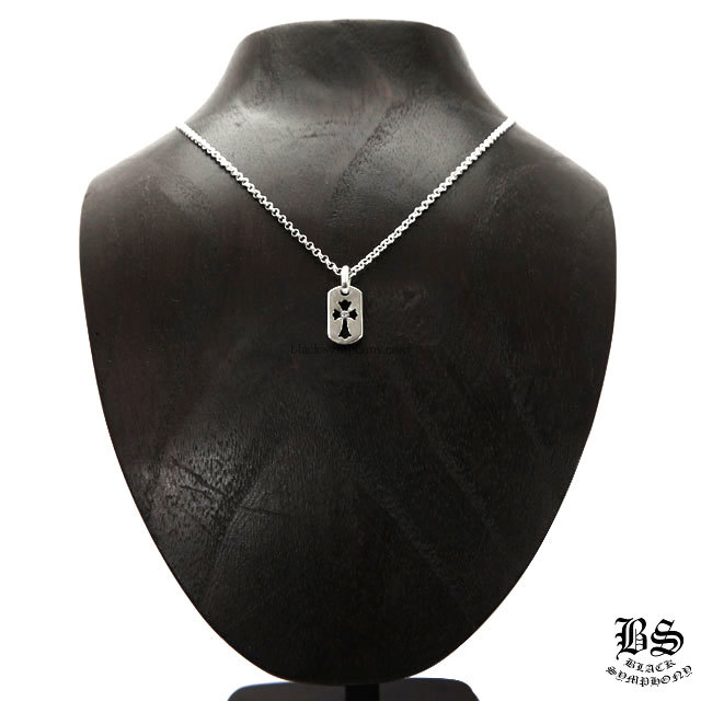 クロムハーツカットアウトクロスドッグタグwithダイヤモンド(タイニー