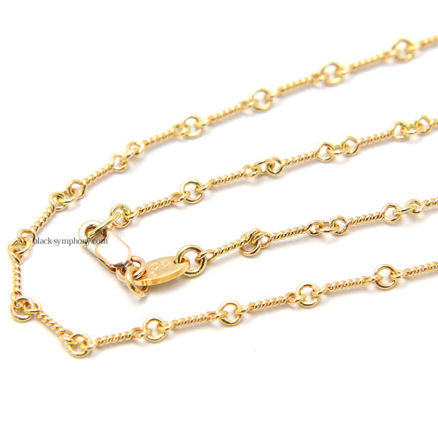 クロムハーツネックレスツイストチェーンゴールド22K18インチ(約45cm