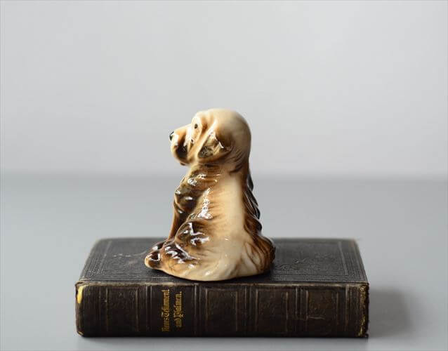 イングランドから セントバーナードらしき子犬 磁器 オブジェ イヌ 犬