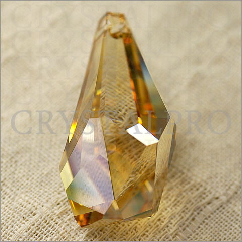 スワロフスキー #6015 Polygon Drop クリスタルゴールデンシャドウ