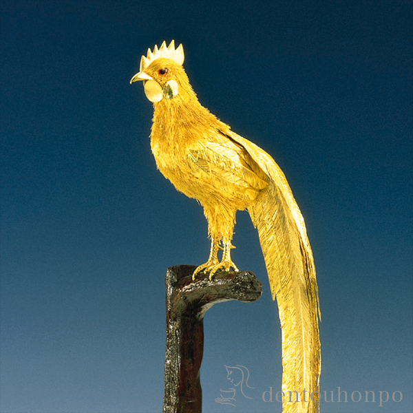 送料無料】 純金 尾長鶏 180g / 光則（金工芸） 高級 コレクション