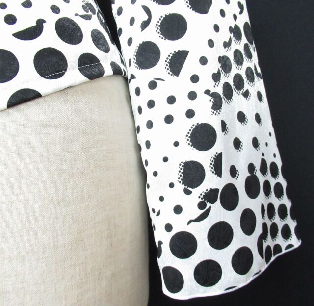 フラメンコ衣装 ブラウス 白地黒水玉