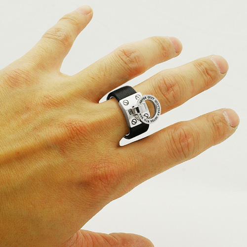 送料無料】Dr MONROE(ドクターモンロー) ノックレザーリング FC-134A-SV