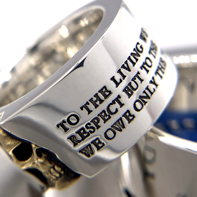 送料無料】Dr MONROE(ドクターモンロー) メッセージスカルリング FC