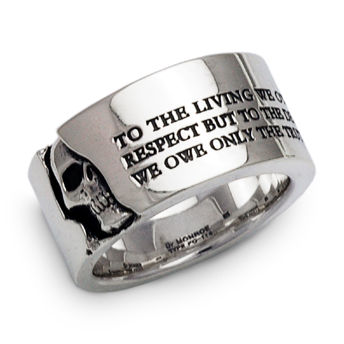 送料無料】Dr MONROE(ドクターモンロー) メッセージスカルリング FC