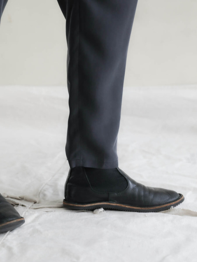 Yoli ヨリ｜Silk pants ブラック