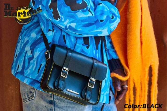 レア物　ドクターマーチン　ショルダーバッグ Dr.martensのBOX CROSSBODY ミニ ショルダーバッグ｜送料無料|ブラック