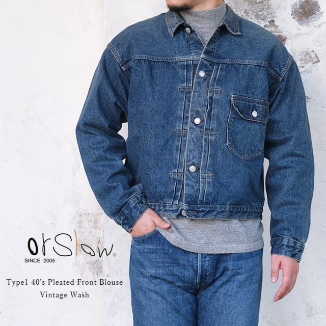 orSlow オアスロウ 03-6011-84 Type1 40's Pleated Front Blouse