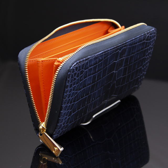 ラウンドファスナーウォレット[M0803] クロコダイルレザーショップ