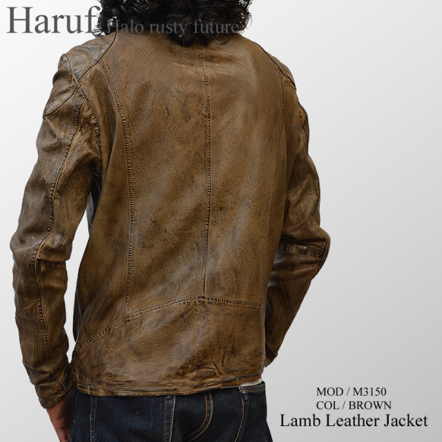 製品染め ビンテージ加工 ライダースジャケット レザージャケット 革