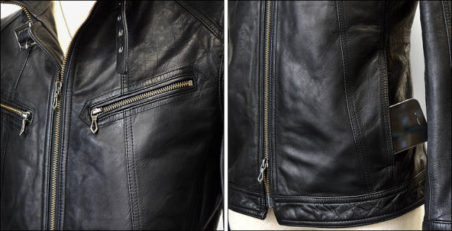 Haruf ブランド オイルレザー 革ジャン レザージャケット シングル