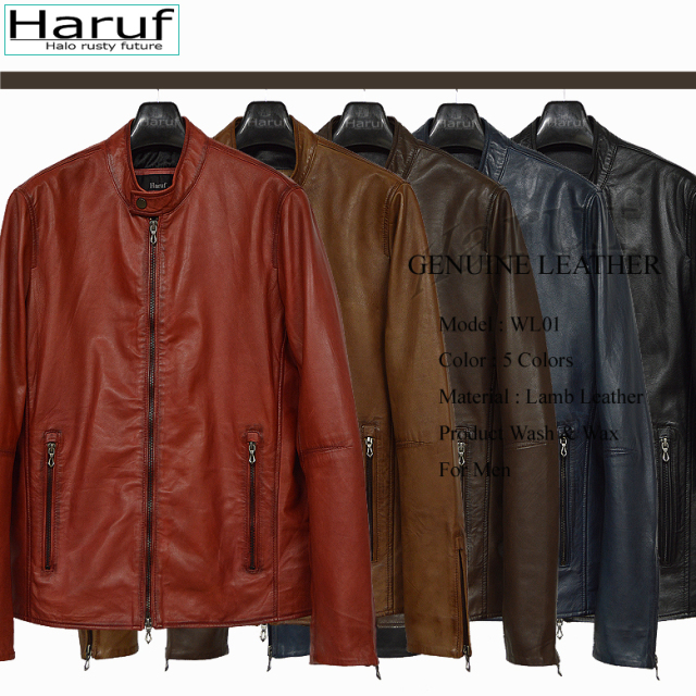 シングルライダースジャケット レザージャケット 革ジャン メンズ 本革