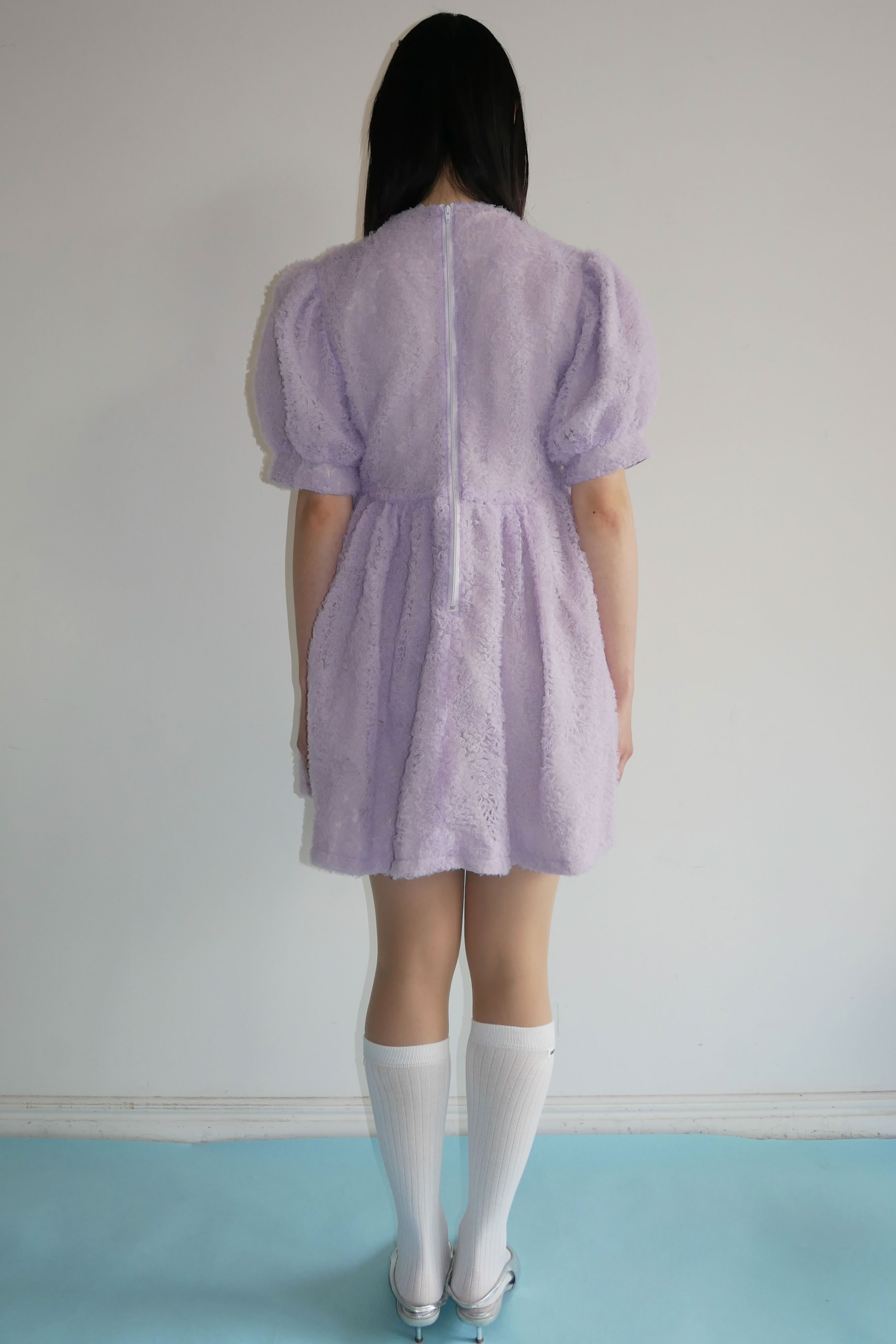 HONEY MI HONEY｜tulle puff sleeve tunic one-piece