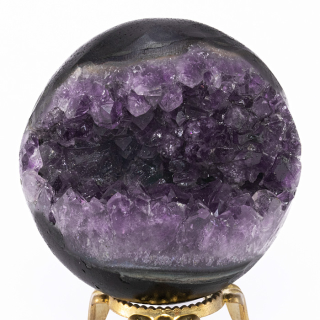 丸玉 アメジストジオード 笑口 （わらいぐち） （ウルグアイ産） 54mm