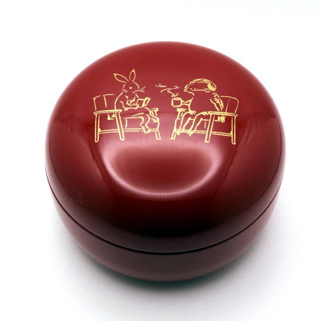 ボンボニエール モダン鳥獣戯画 | ボンボン入れ お菓子入れ 漆器の井助